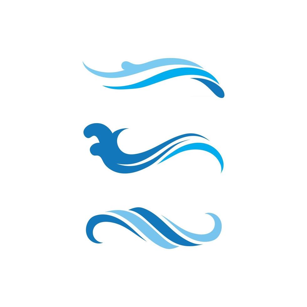 Water wave icon vector icon beach logo design for nature and ocean design vector