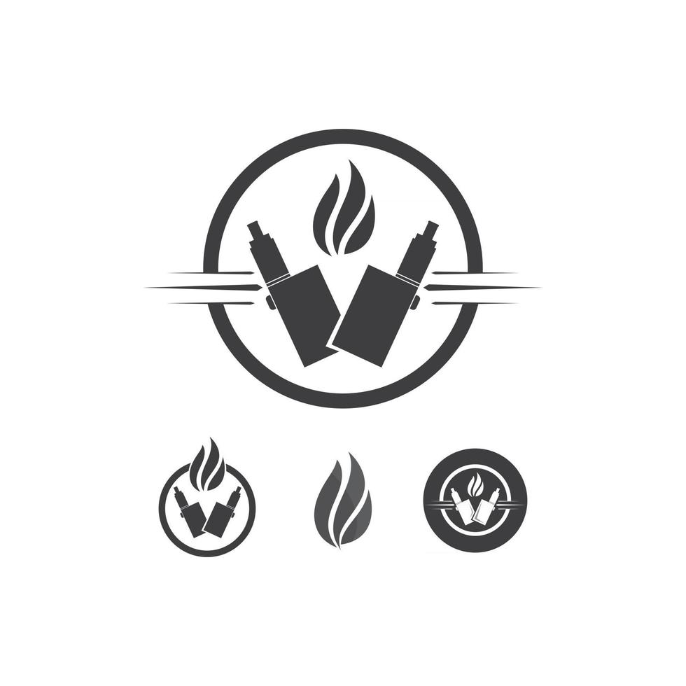 vape and vapor logo icon smoke vector and set design for vapers vaping device and lifestyle modern smoking