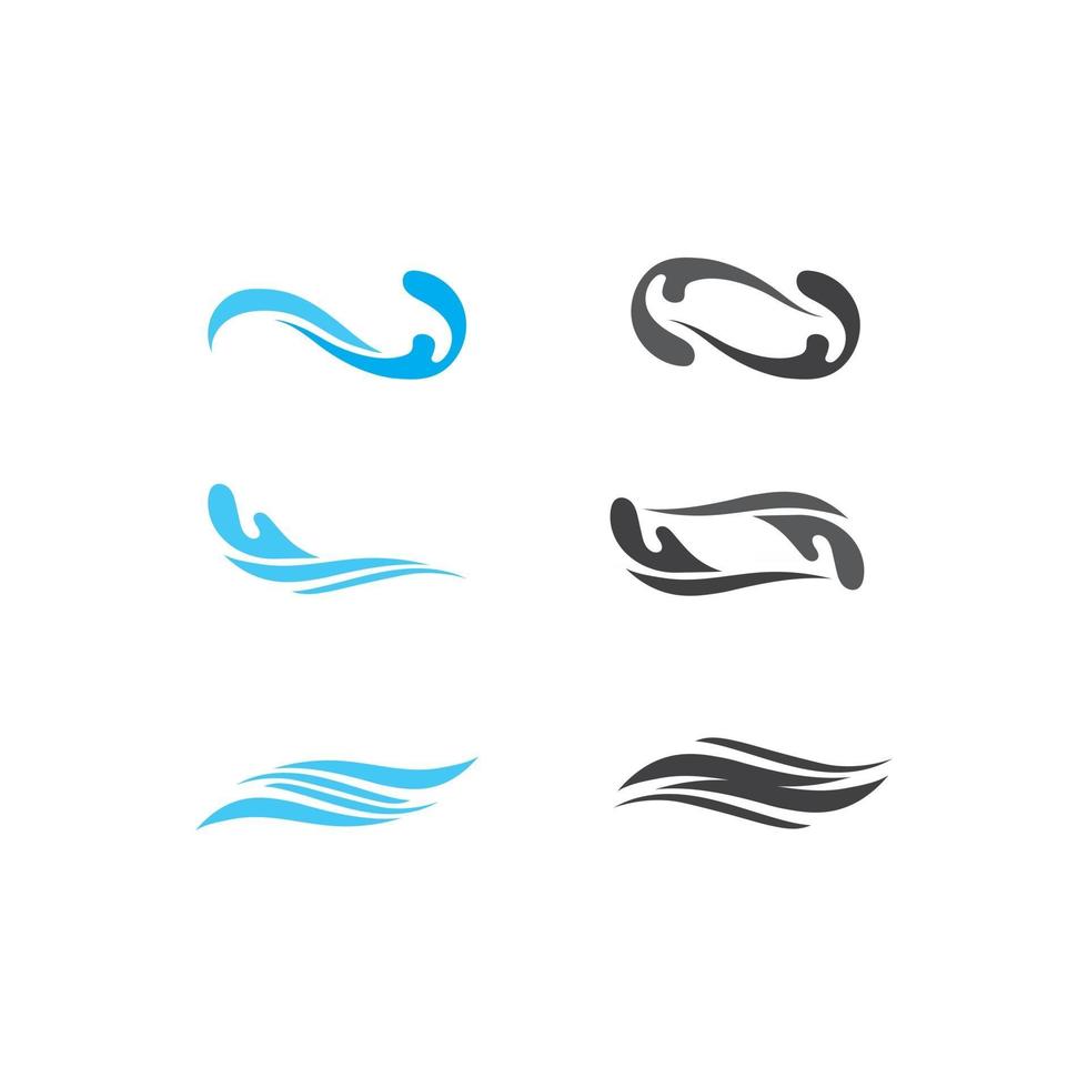 icono de onda de agua icono vectorial diseño de logotipo de playa para la naturaleza y el vector de diseño del océano