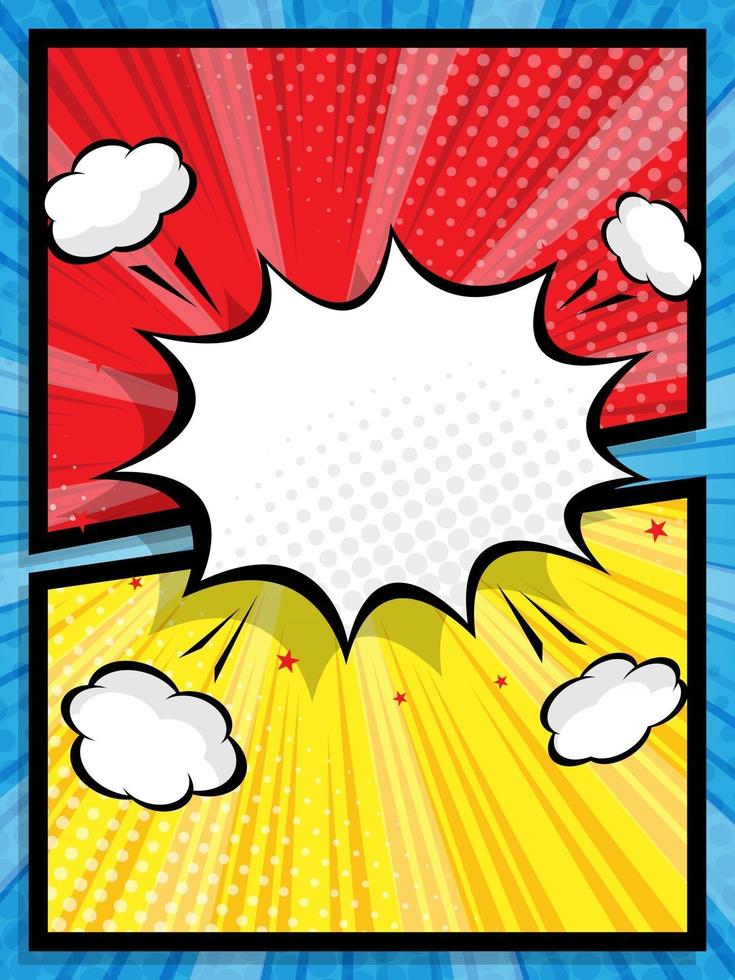 abstract comic book pop art speech bubble vector