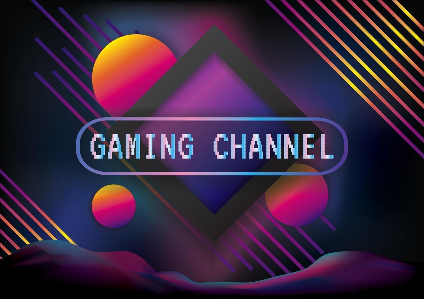 Game zone game icon background vector gaming night