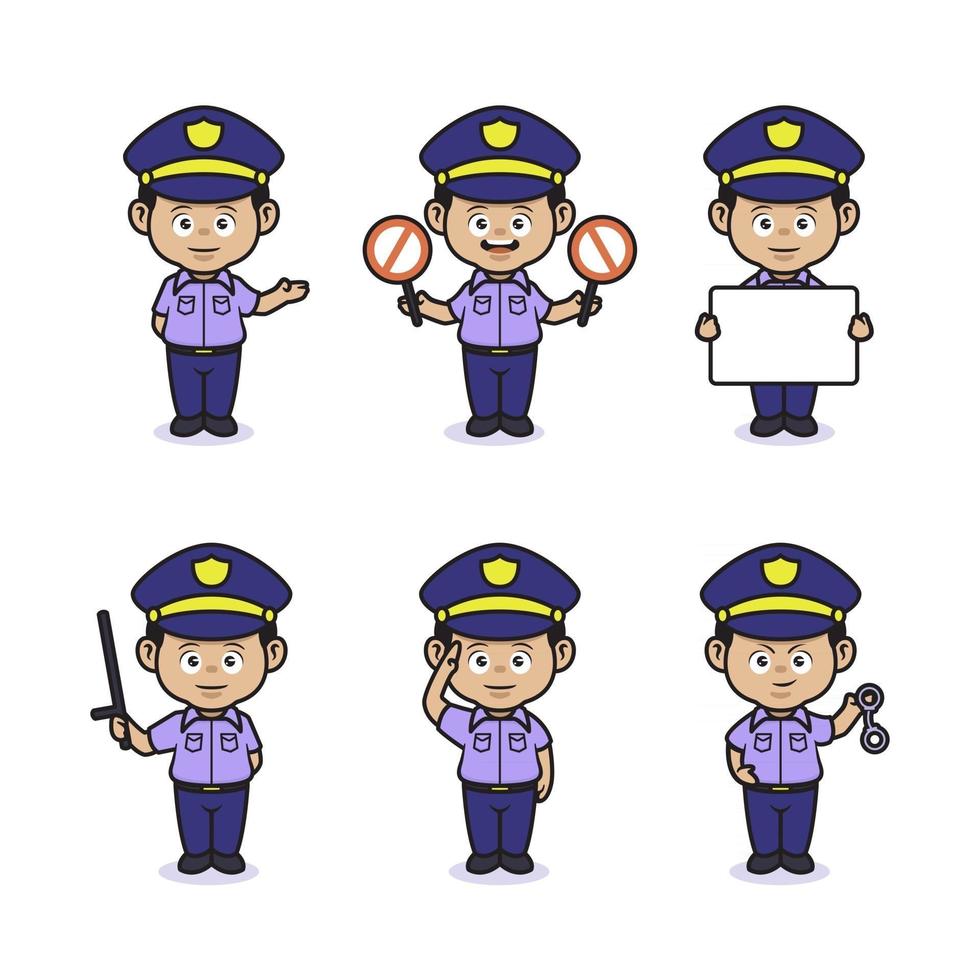 Cute police design vector