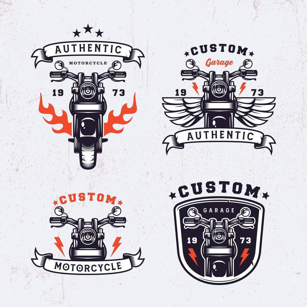 logotipo de motocicleta vintage vector