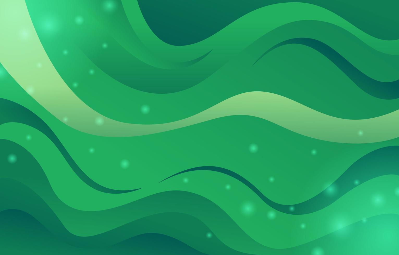 hermoso fondo de onda verde vector