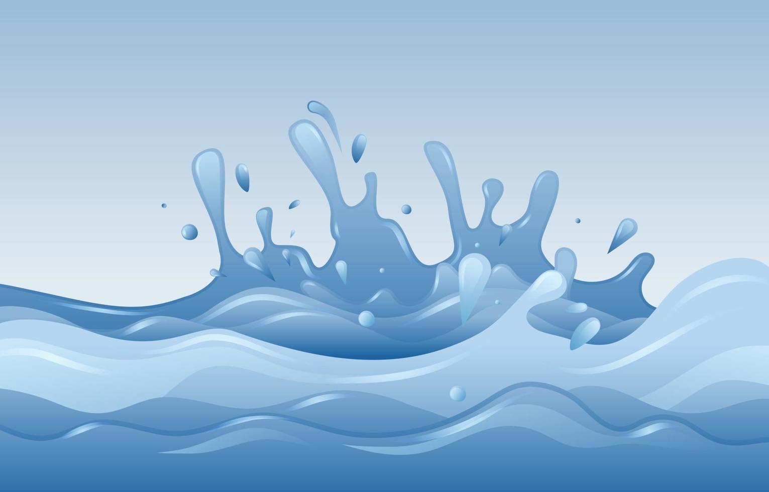 Water splash background vector