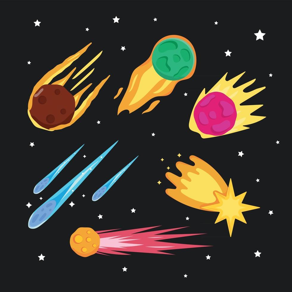 Meteor Asteroid Collection vector