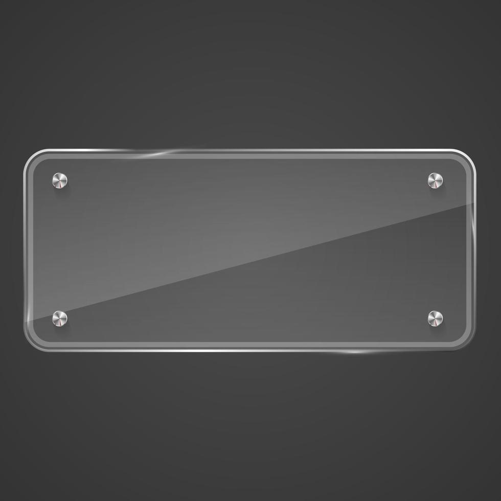 Glass transparent on gray background vector