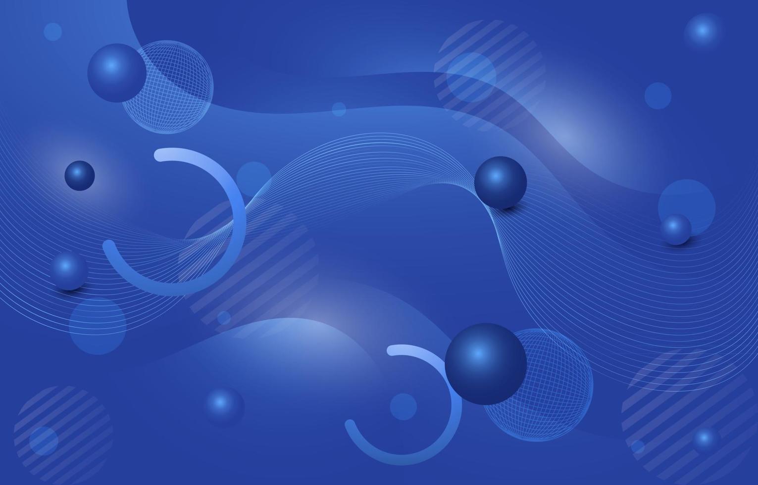 Blue Shades Wavy And Circle vector