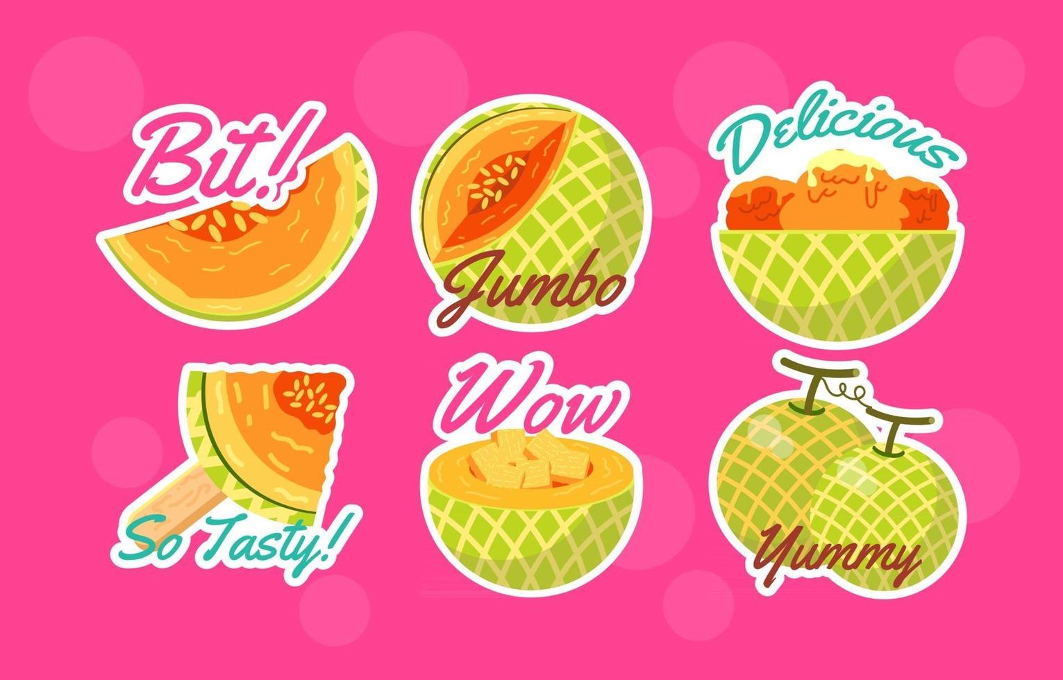 fruta de melón de verano vector