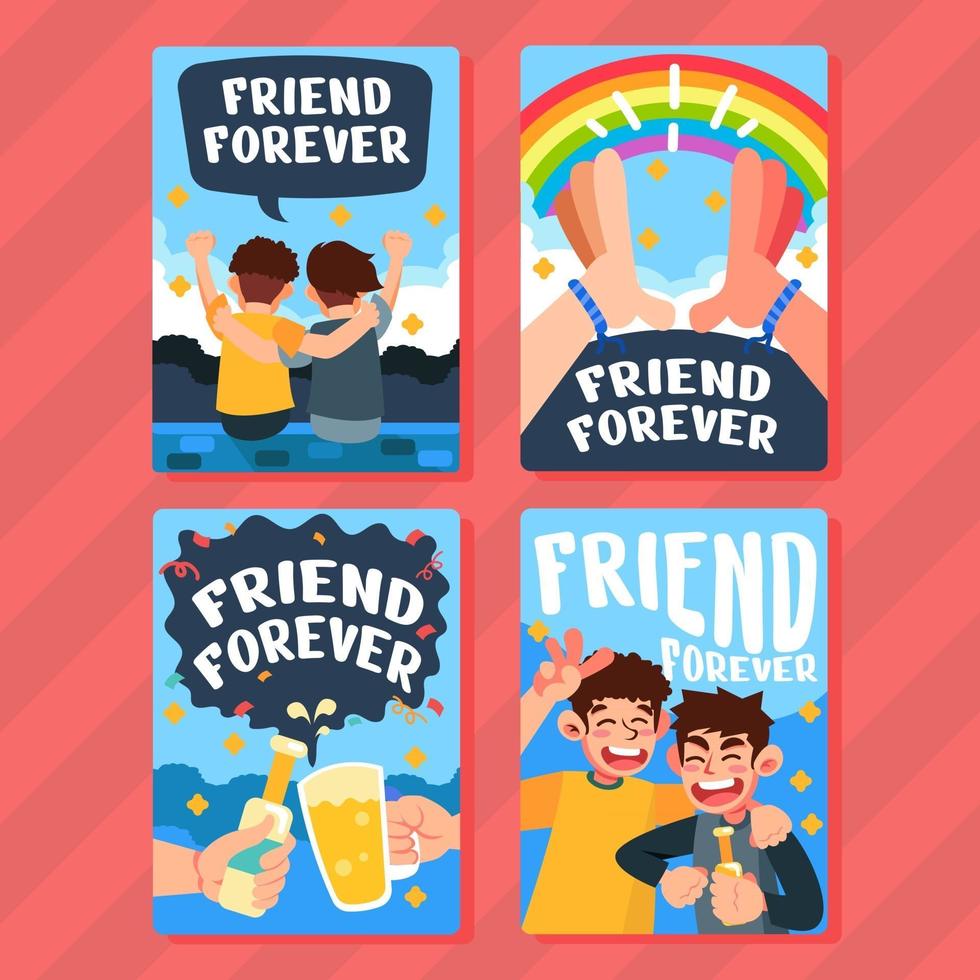 Forever Friend Cards vector