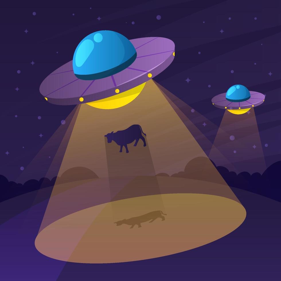 Space UFO Abduction Concept vector