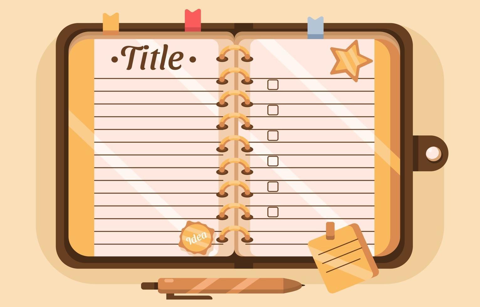 Notebook Template Background vector