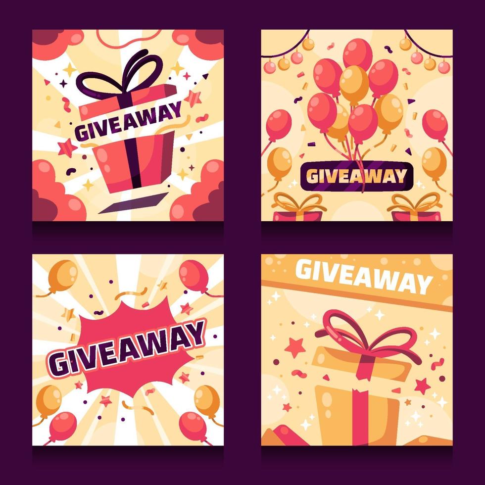 Giveaway Card Collections vector