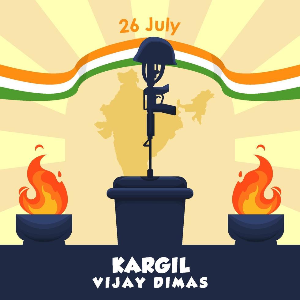 Happy Kargil Vijay Diwas vector