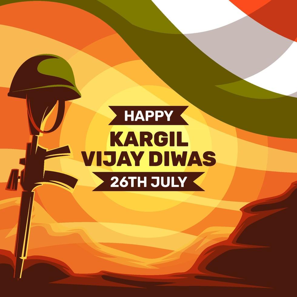 Happy Kargil Vijay Diwas 2850265 Vector Art at Vecteezy