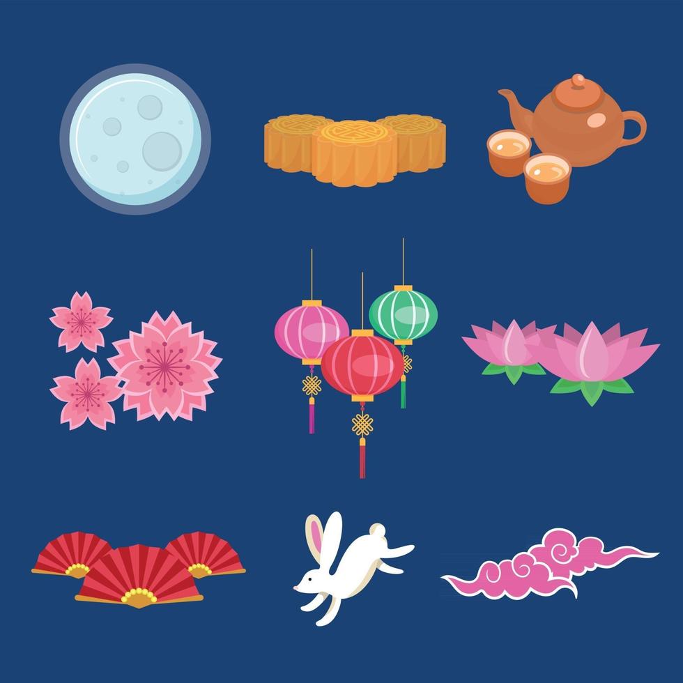 Mid Autumn Festival Icon vector