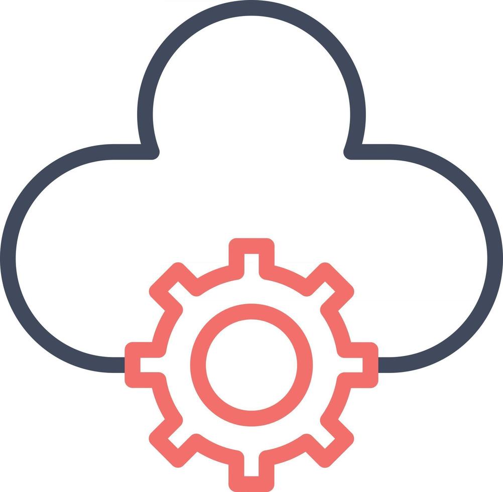 Cloud Settings Icon vector