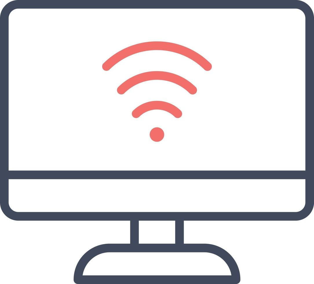 Computer Wifi Icon vector