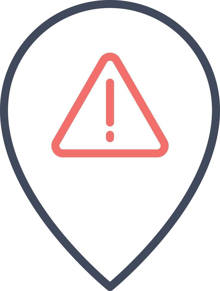 icono de alerta de ubicación vector