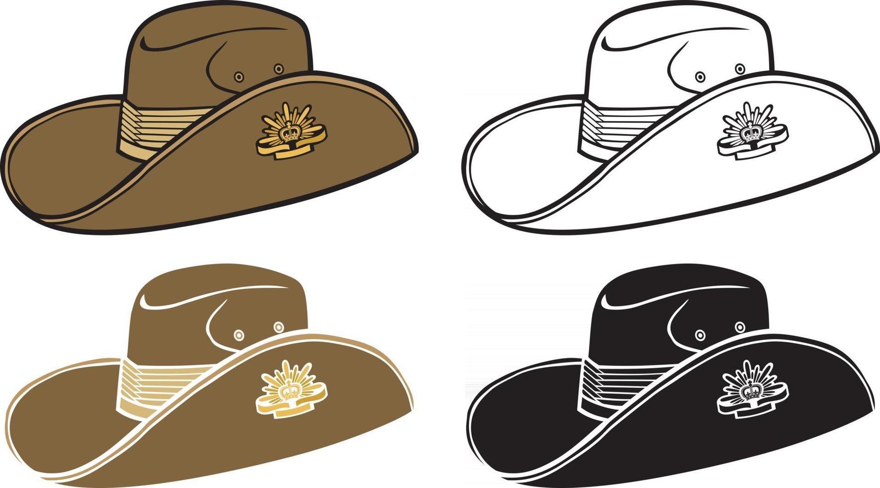 Australian Army Slouch Hat vector