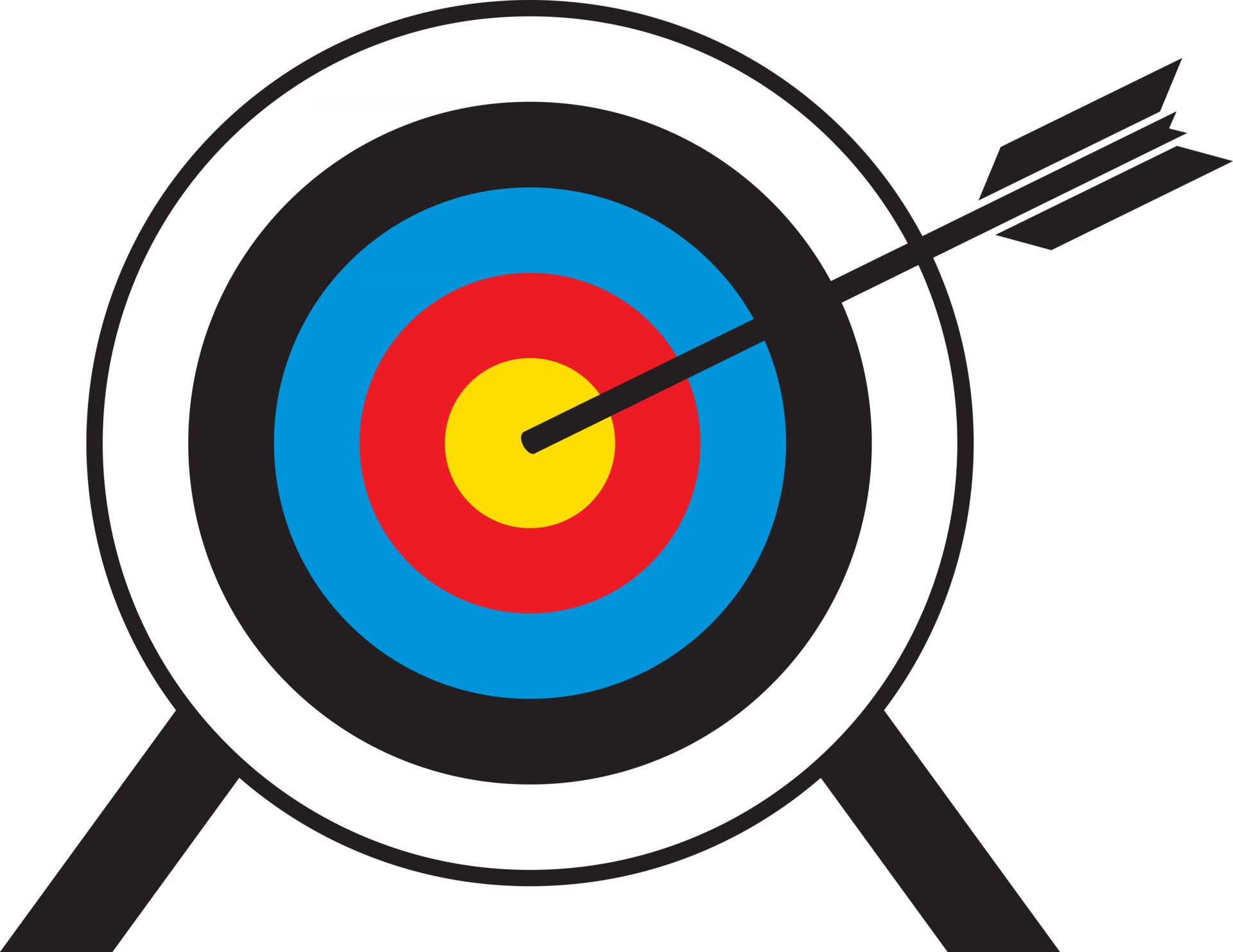 Archery Target With Arrow 2850667 Vector Art at Vecteezy