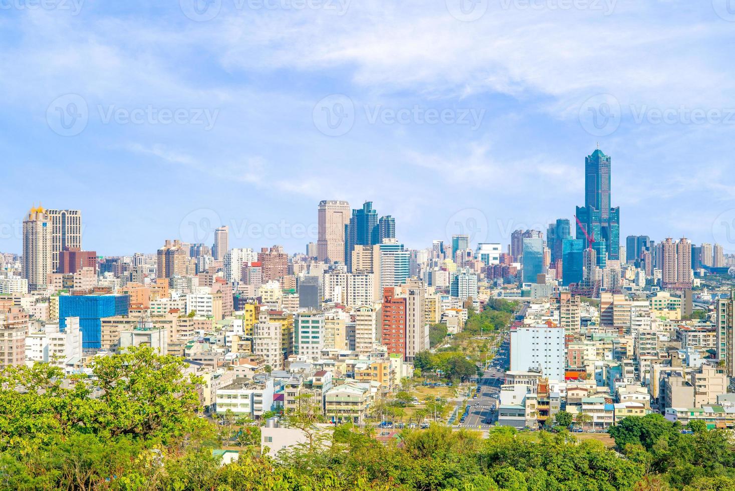 Aerial view of kaohsiung from Cijin, Taiwan photo