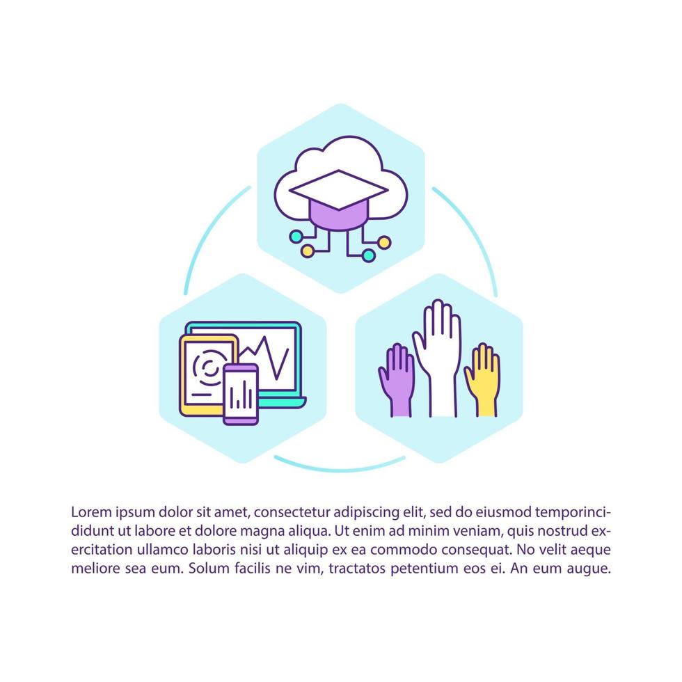 Community development solutions concept line icons with text. PPT page vector template with copy space. Brochure, magazine, newsletter design element. Social rules linear illustrations on white