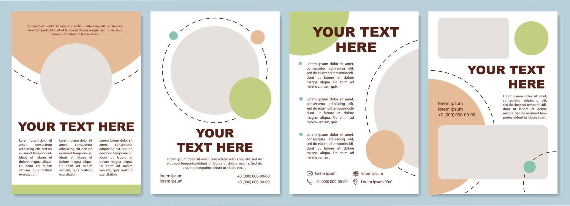 Products review brochure template. Marketing campaign. Flyer, booklet, leaflet print, cover design with copy space. Your text here. Vector layouts for magazines, annual reports, advertising posters