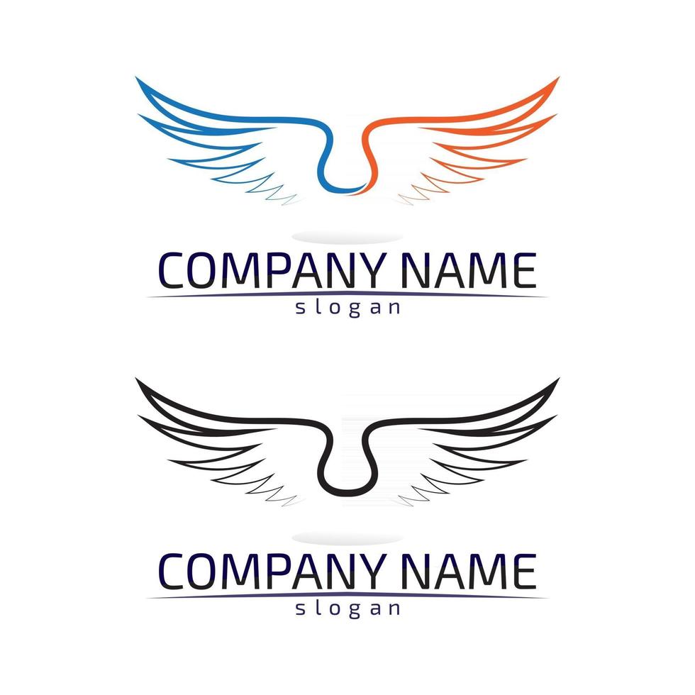 Falcon Wings Logo Template vector icon logo design app