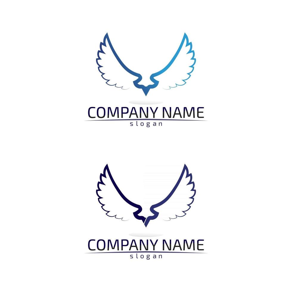 Falcon Wings Logo Template vector icon logo design app