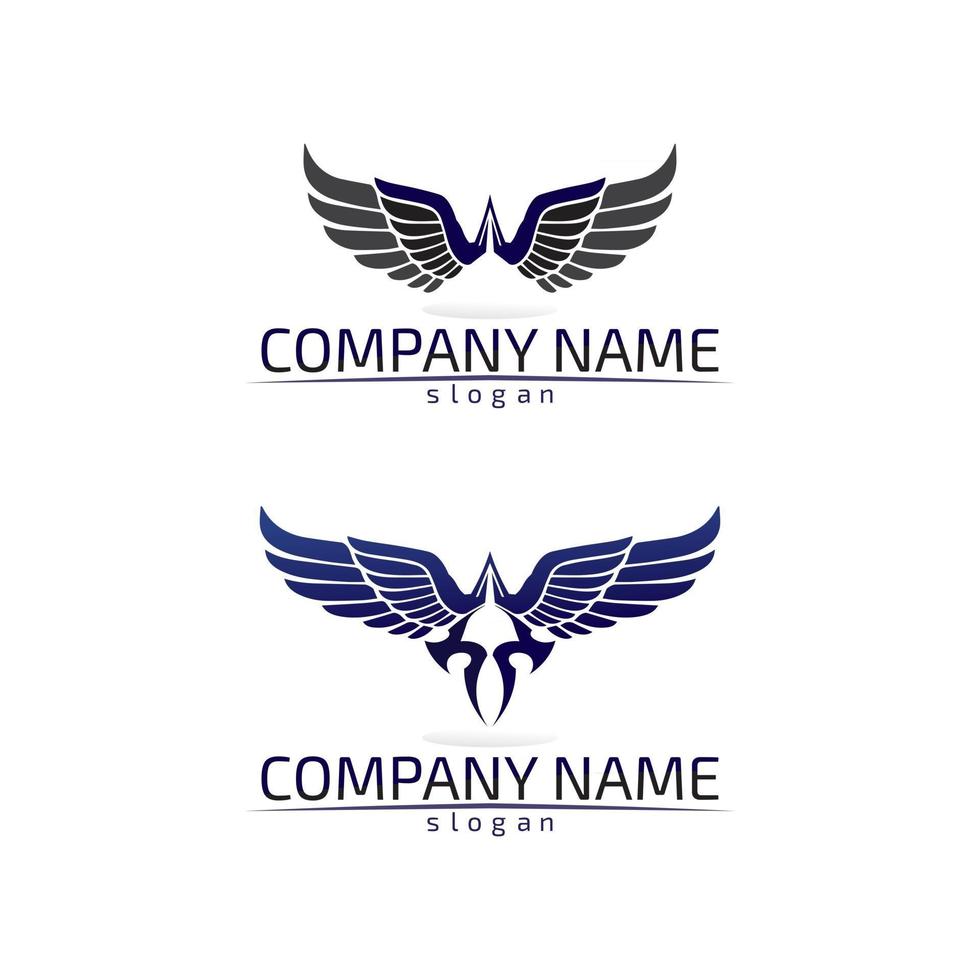 Falcon Wings Logo Template vector icon logo design app