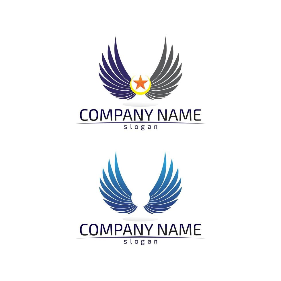 Falcon Wings Logo Template vector icon logo design app