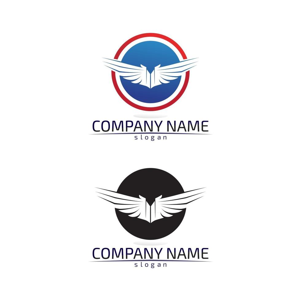 Falcon Wings Logo Template vector icon logo design app