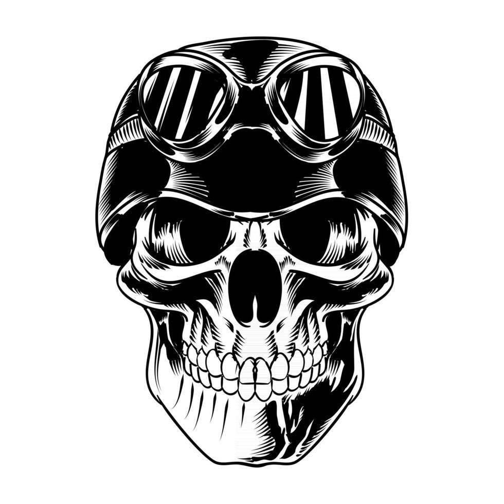 Isolated Skull Illustration for logo and branding element vector