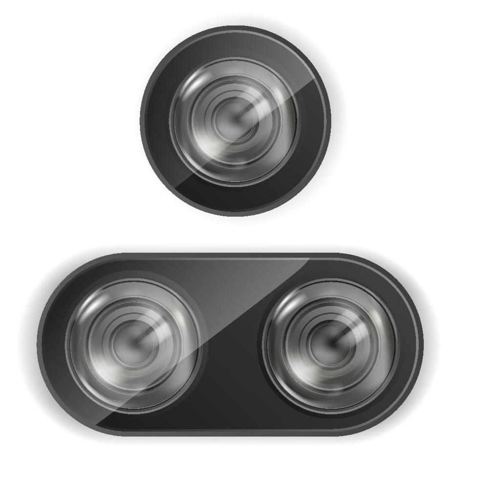 Realistic Lens Camera Smartphone Lens Camera Vector