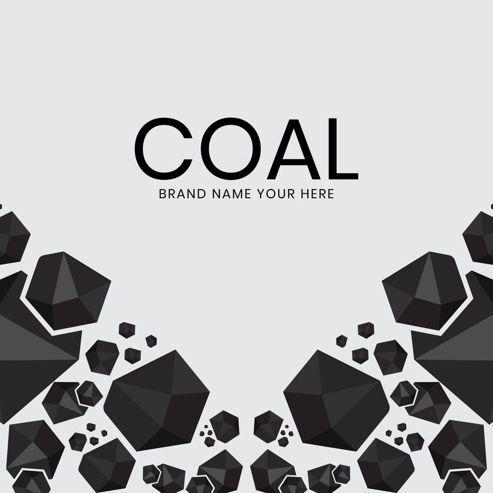 Anthracite coal fossil fuels for promotion banners vector