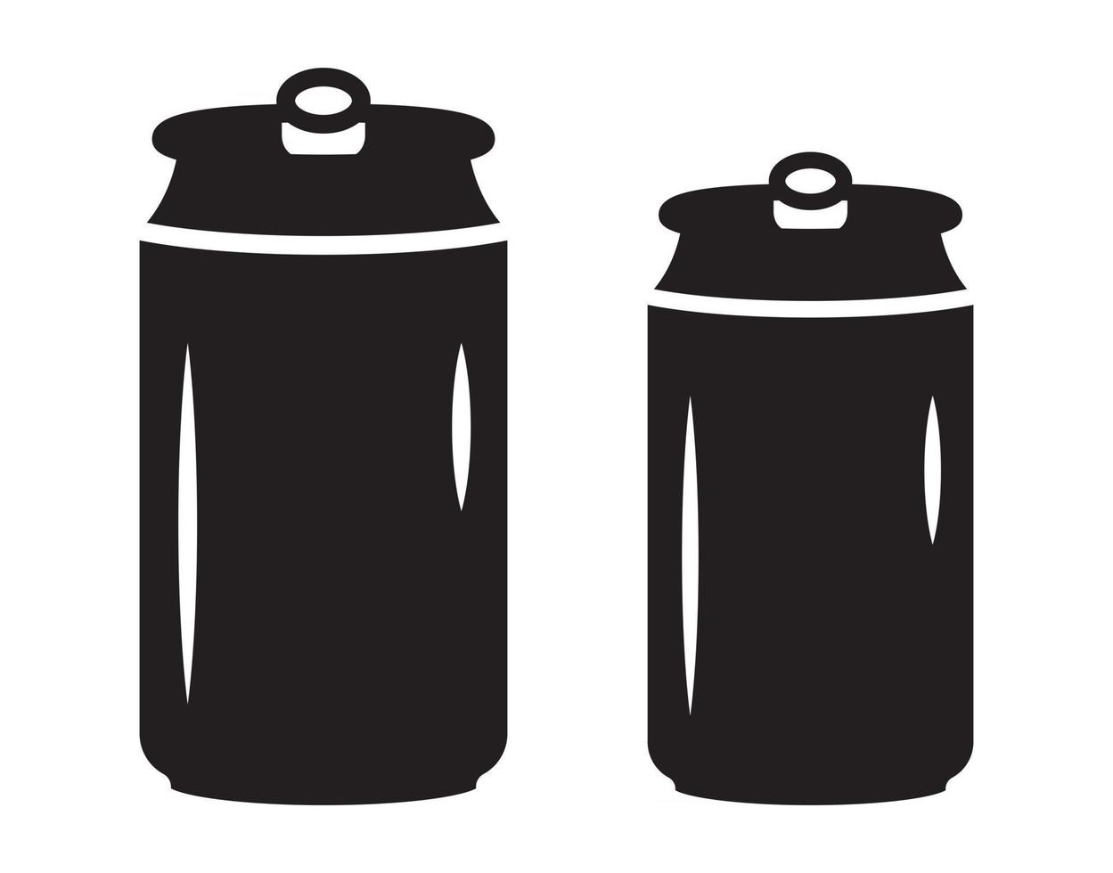 Flat color icon the aluminum cans or soda cans for apps and websites vector