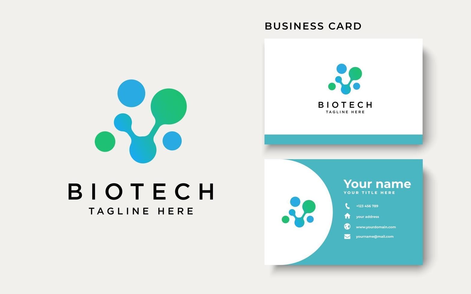 Biotech Logo Template Isolated in White Background vector