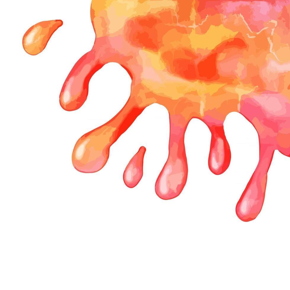 Red Watercolor Border Splash vector