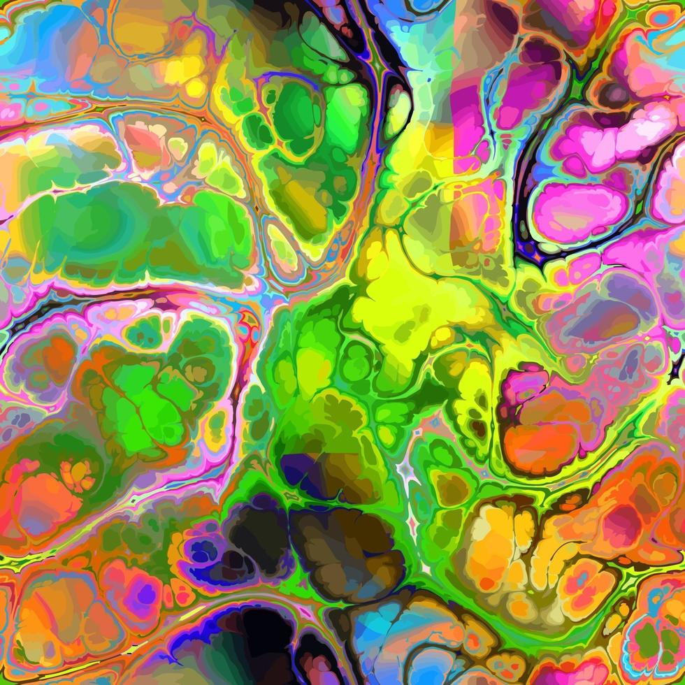 Abstract Cellular Marble Fluid Art vector