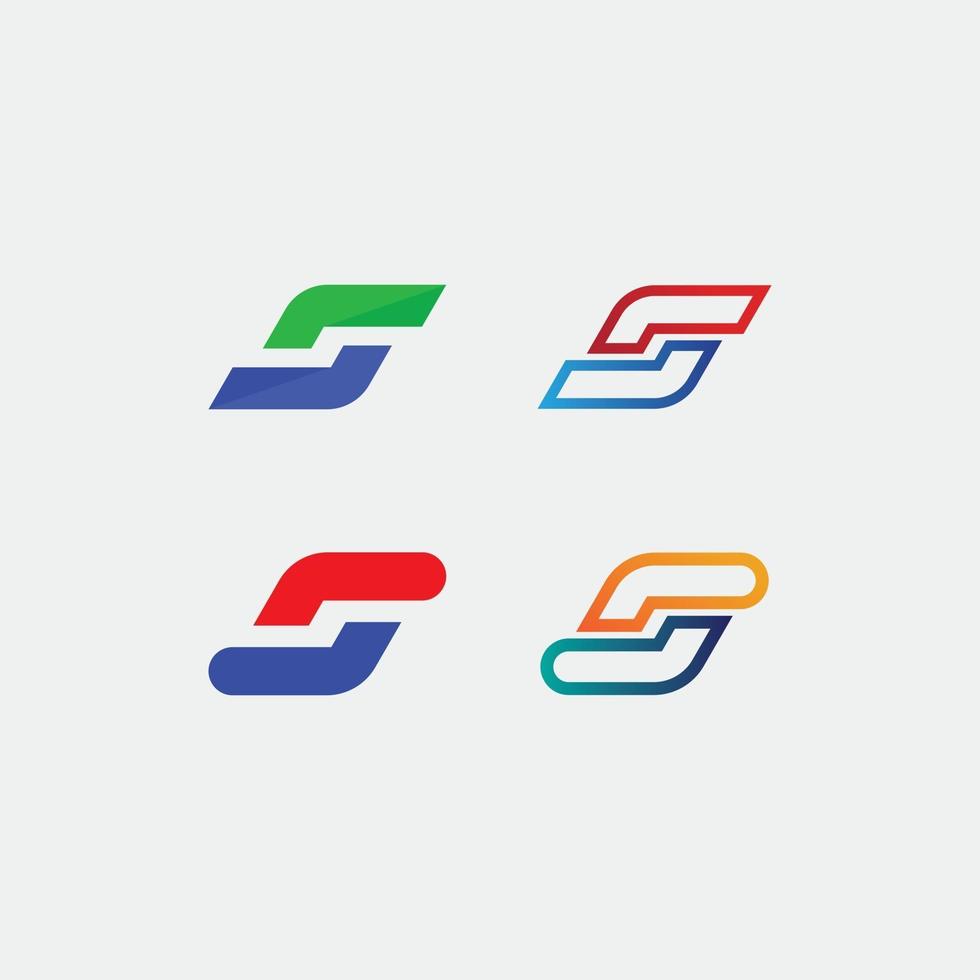 Business corporate S letter logo font and identity for business and corporate vector