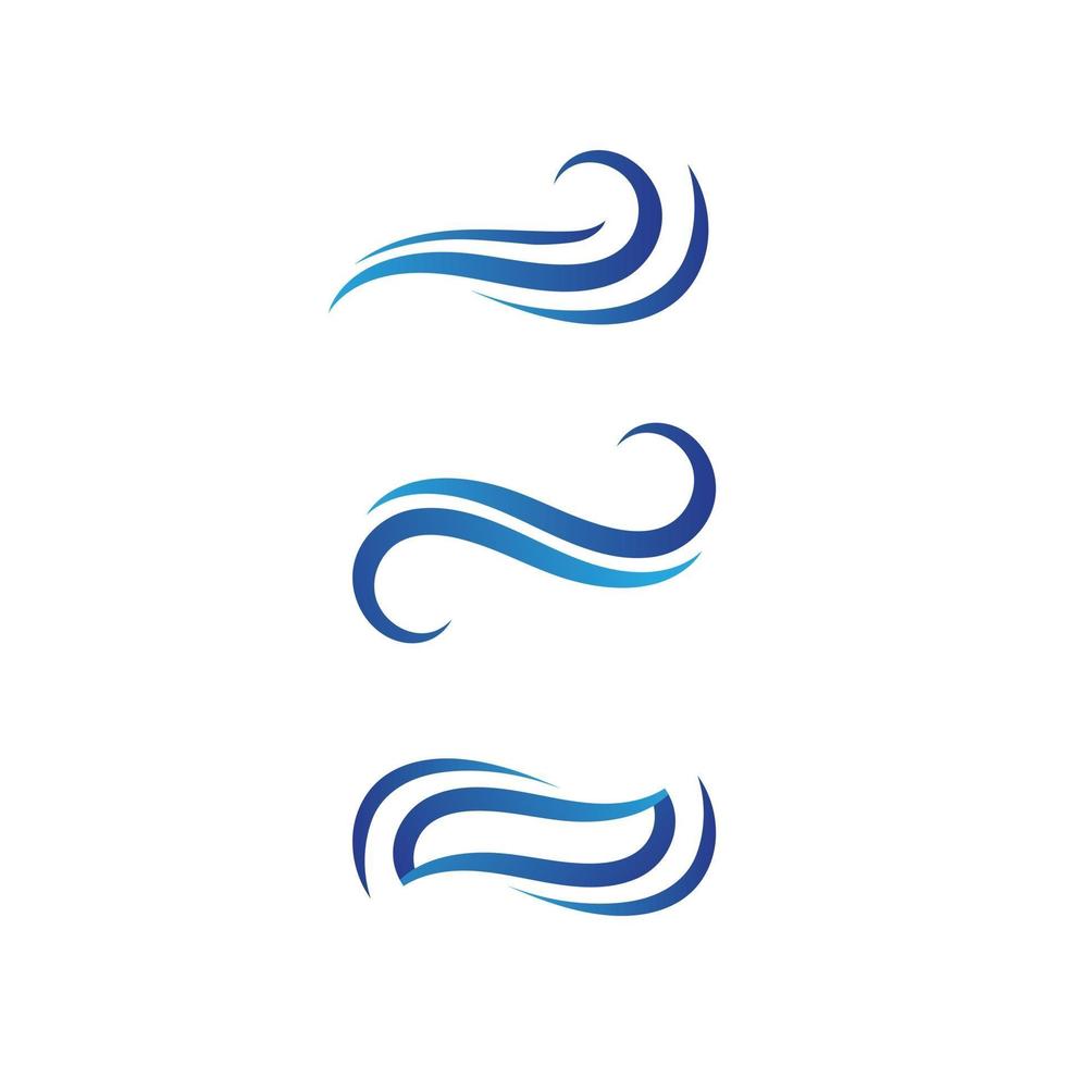 Water wave icon vector and design ocean beach logo business and nature abstract