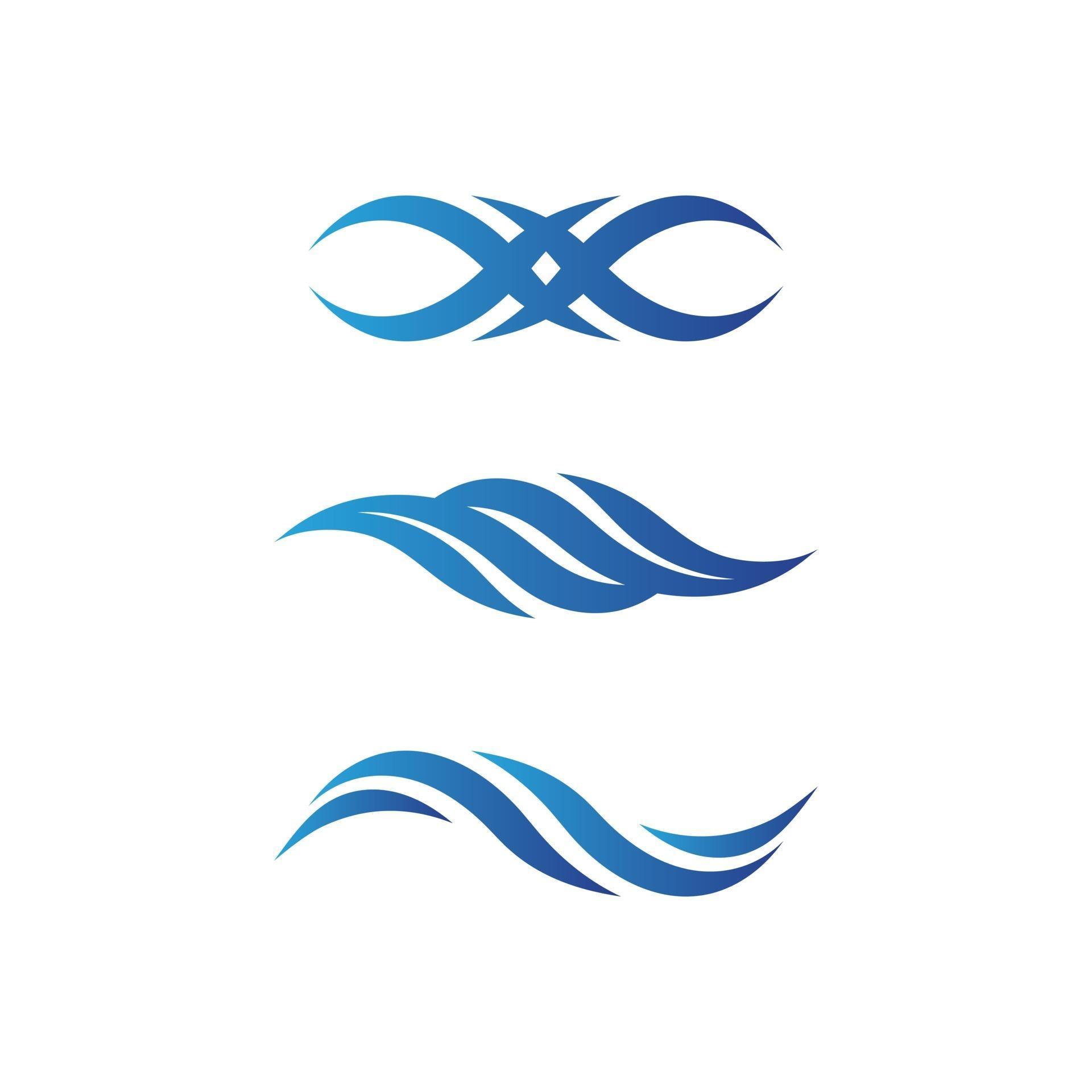 Download Water and wave icon vector logo for beach and ocean design business abstract 2851919 Vector Art ...