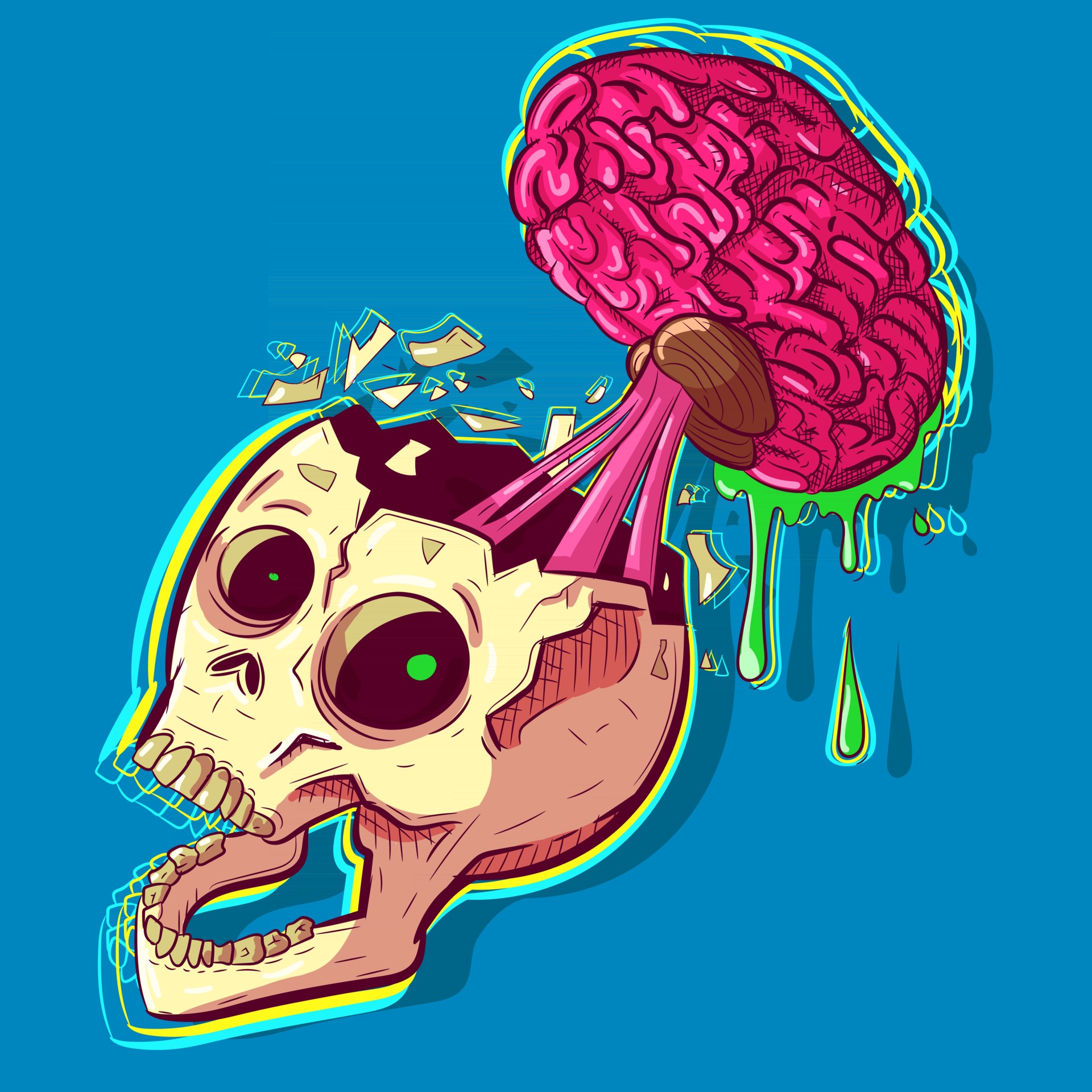 Somat melting skull tattoo by SomatArt on DeviantArt