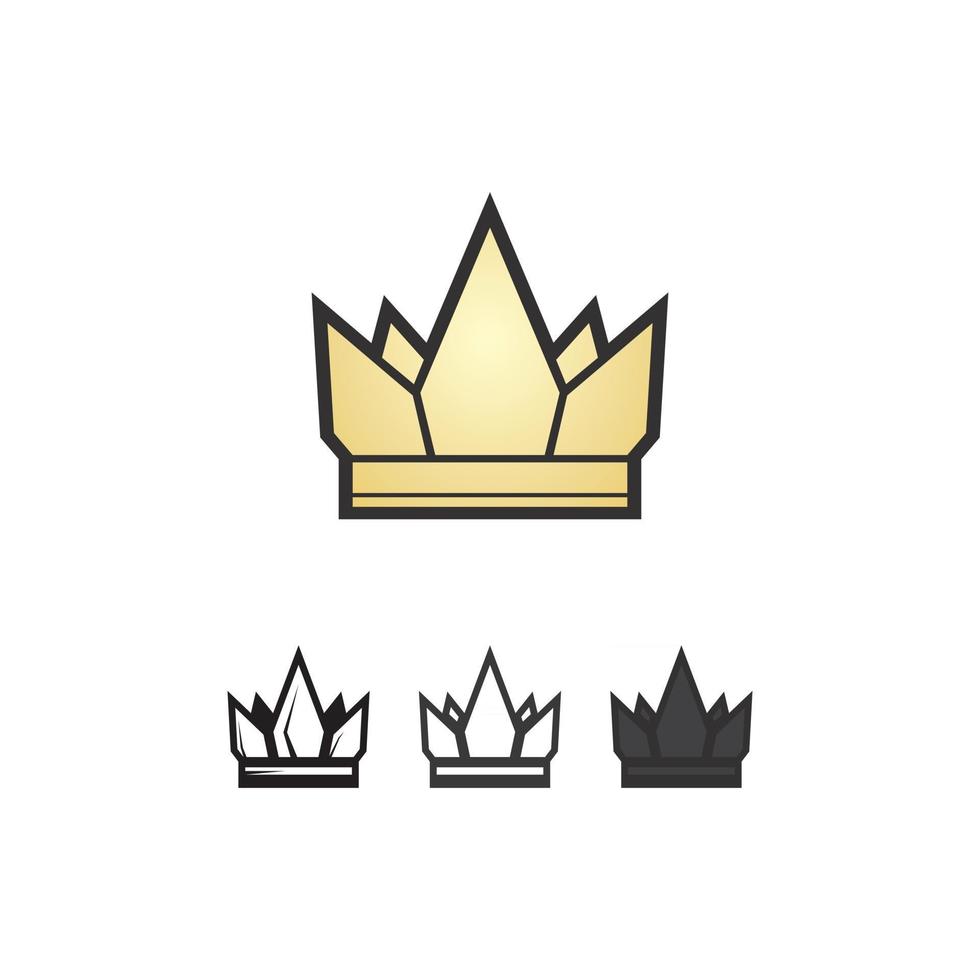 logotipo de la corona logotipo del rey logotipo de la reina, princesa, plantilla vector icono ilustración diseño imperial, real y exitoso logotipo empresarial