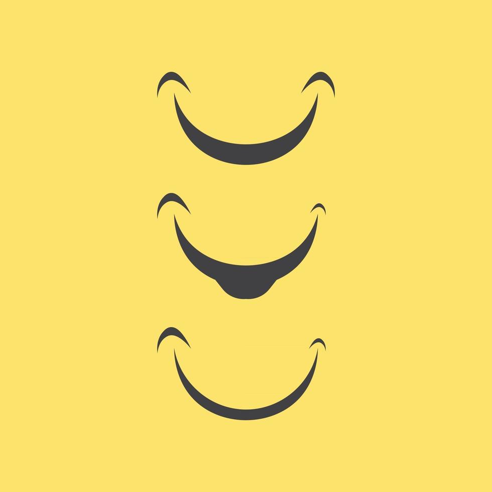 icono de sonrisa, sonrisa, diseño de logotipo vectorial, emoticonos felices, diseño divertido y felicidad de emoji vectorial vector