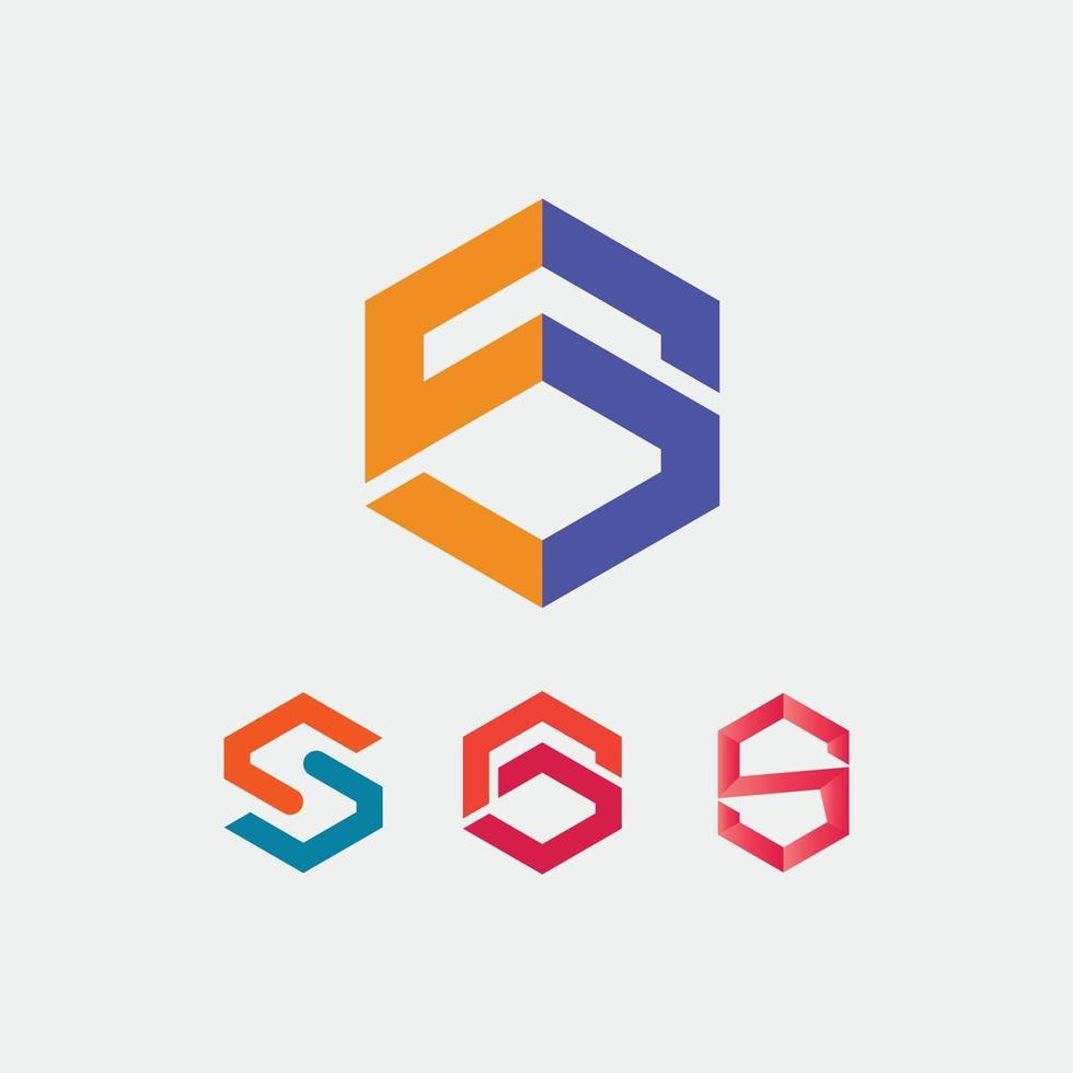 Business corporate S letter logo set design identity for business and corporate vector