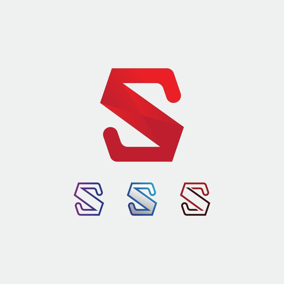 Business corporate S letter logo set design identity for business and corporate vector