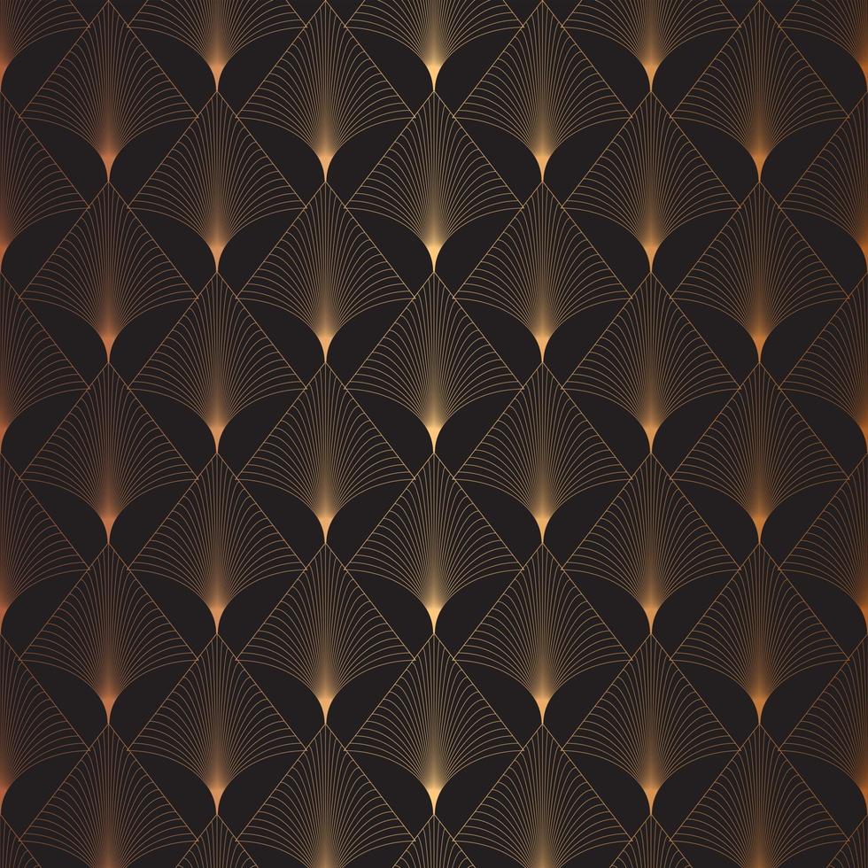 seamless tile art deco pattern background vector