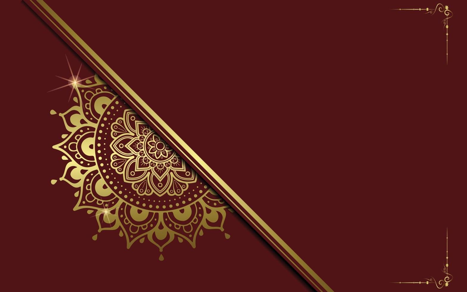 Luxury mandala background with golden arabesque vector